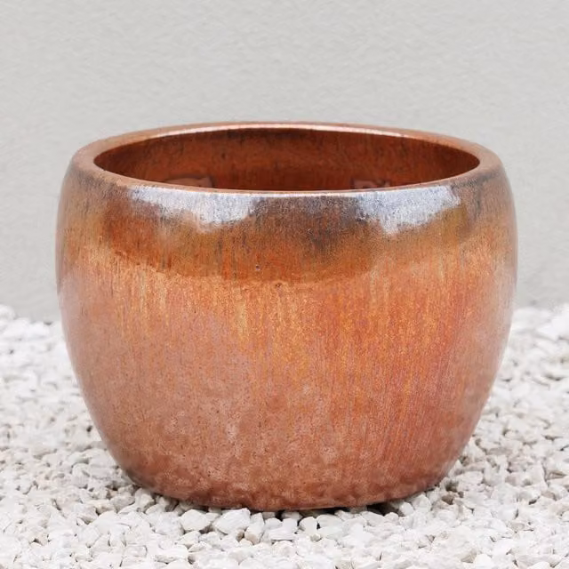 Primrose Bronze Clay Round Garden Planter Pot