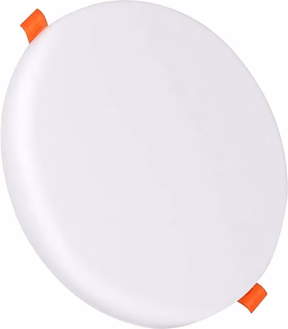 Ener-J 12W Round Frameless Recessed LED Panel, 4000K Cool White, Pack of 4, White