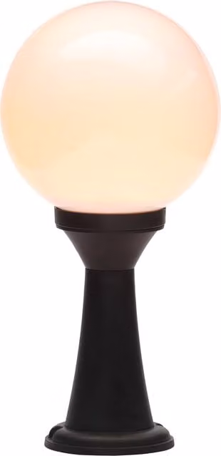 Litecraft Lancaster Modern Outdoor Globe Post Light in Black