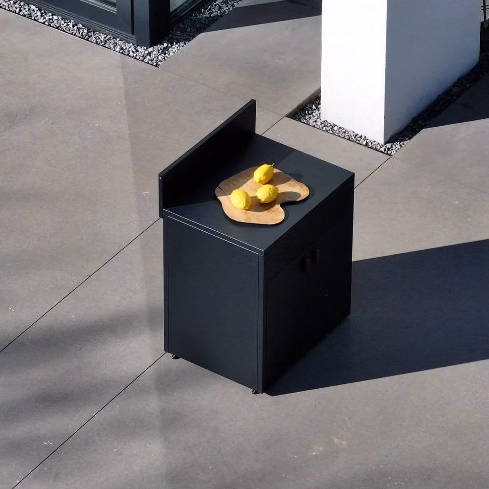 sweeek Outdoor Steel Kitchen Storage Module in Black, W/D/H: 80 x 62.5 x 110 cm – 4