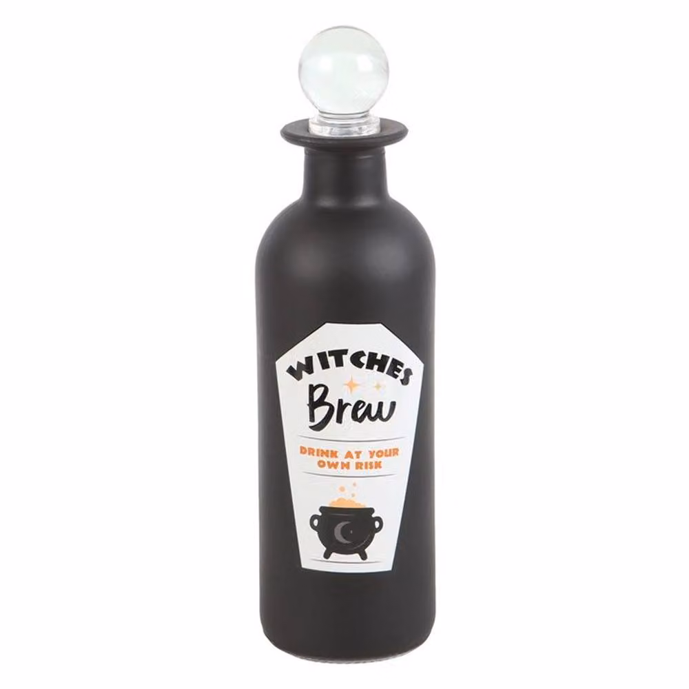 Uniqueful Decorative Witches Brew Glass Potion Bottle in Black, 1000ml – 3