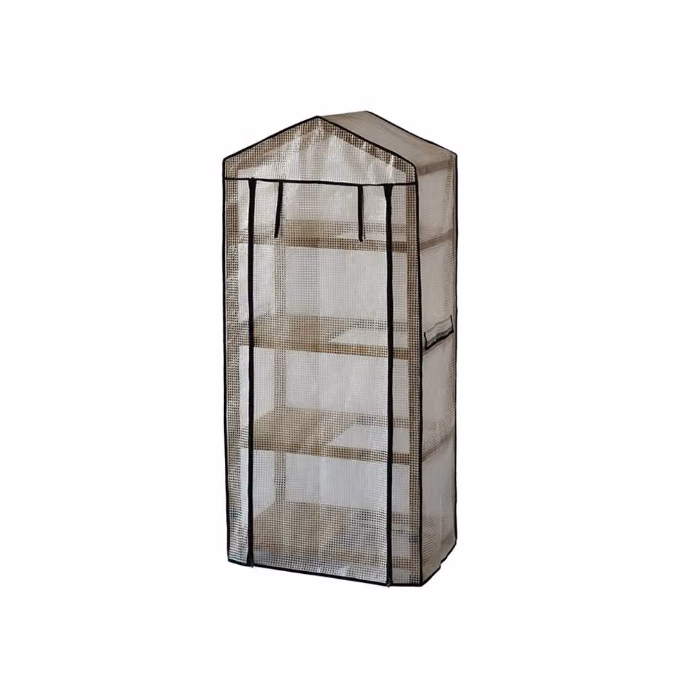 VegTrug Nursery Coldframe Greenhouse in Grey Natural Wood W/D/H: 157.5 x 49 x 49 cm – 2