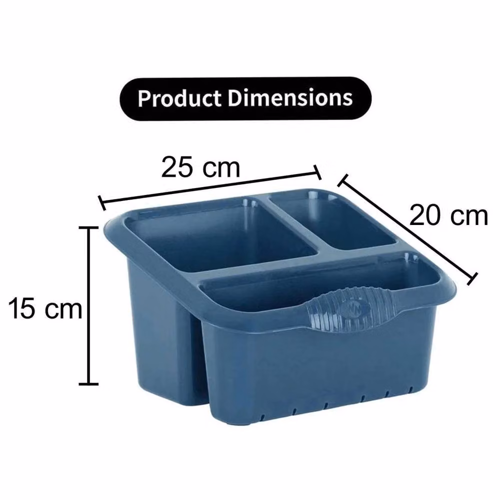 SPETLEK Large Plastic Kitchen Sink Tidy Organiser in Mid Navy Blue – 2