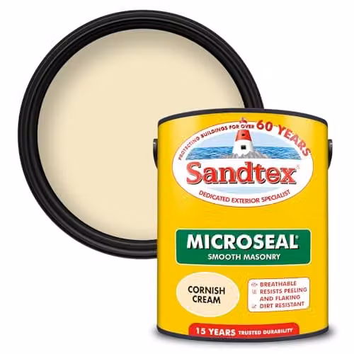 Sandtex Ultra Smooth Mould Resistant Masonry Paint, Beige, 5 l