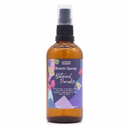 Ancient Wisdom Summer Room Sprays Collection in Brown Amber Bottles