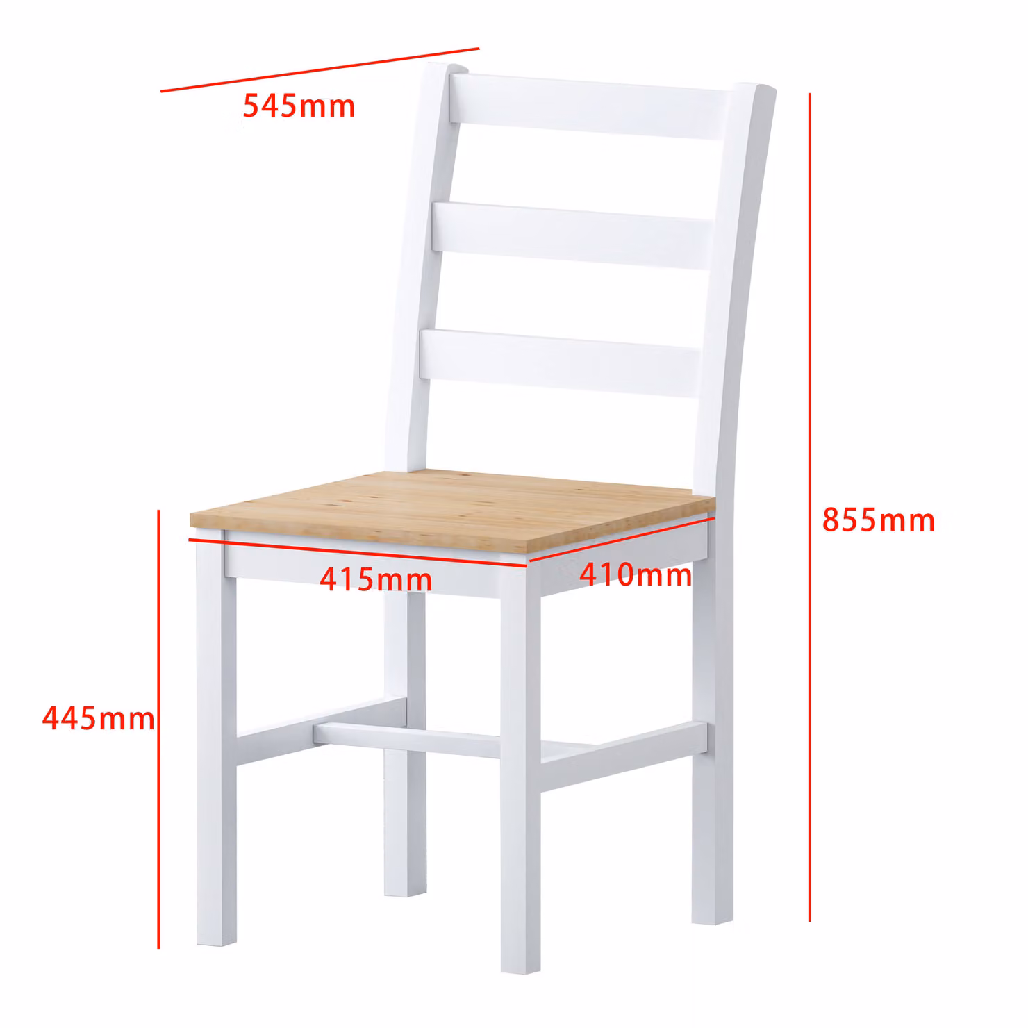 Comfy Living Ltd 5 Piece Scandinavian Wooden Dining Set in White with Natural Tabletop – 2