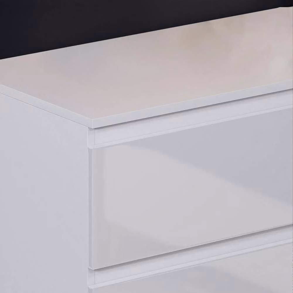 SPETLEK White Glossy 8 Drawer Chest of Deep Drawers – 3