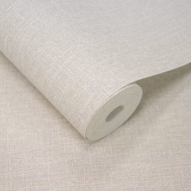 Grandeco Plain Grey Scrubbable Wallpaper Roll