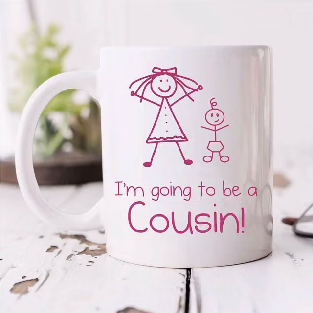 60 Second Makeover Limited I'm Going To Be a Big Cousin White Ceramic Mug