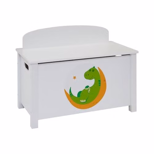Liberty House Toys Kid's Wooden Dinosaur Toy Box, White, W/D/H: 68.0 x 47.5 x 37.5 cm – 2