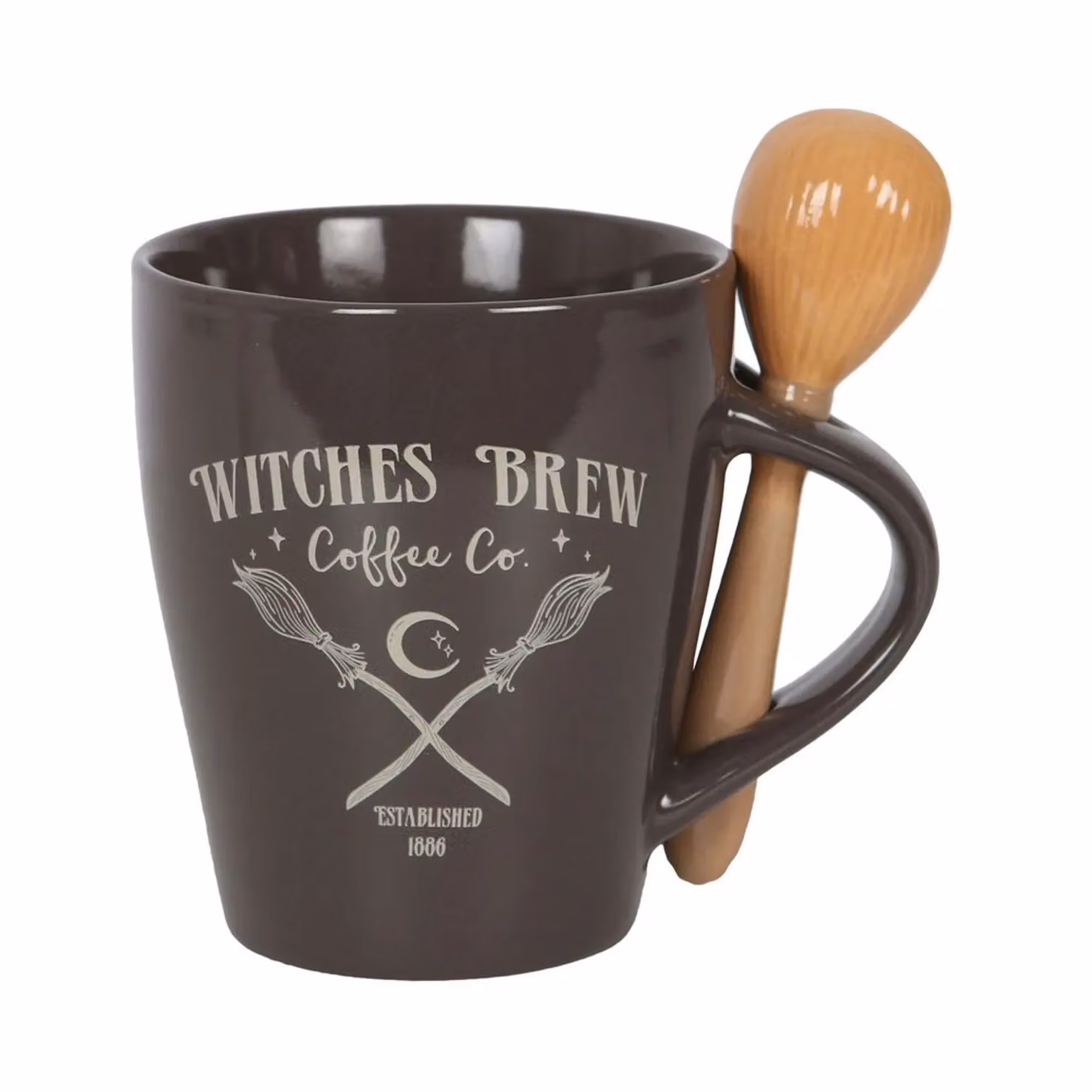 Something Different Witches Brew Coffee Mug and Spoon Set in Brown – 2
