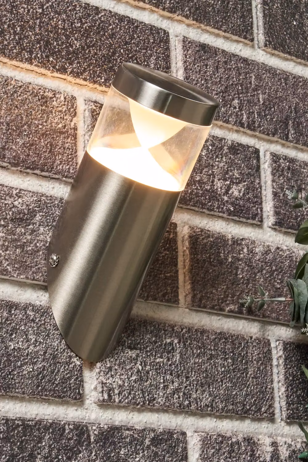 BHS Lighting Asher Modern Stainless Steel Outdoor Wall Light in Silver – 2