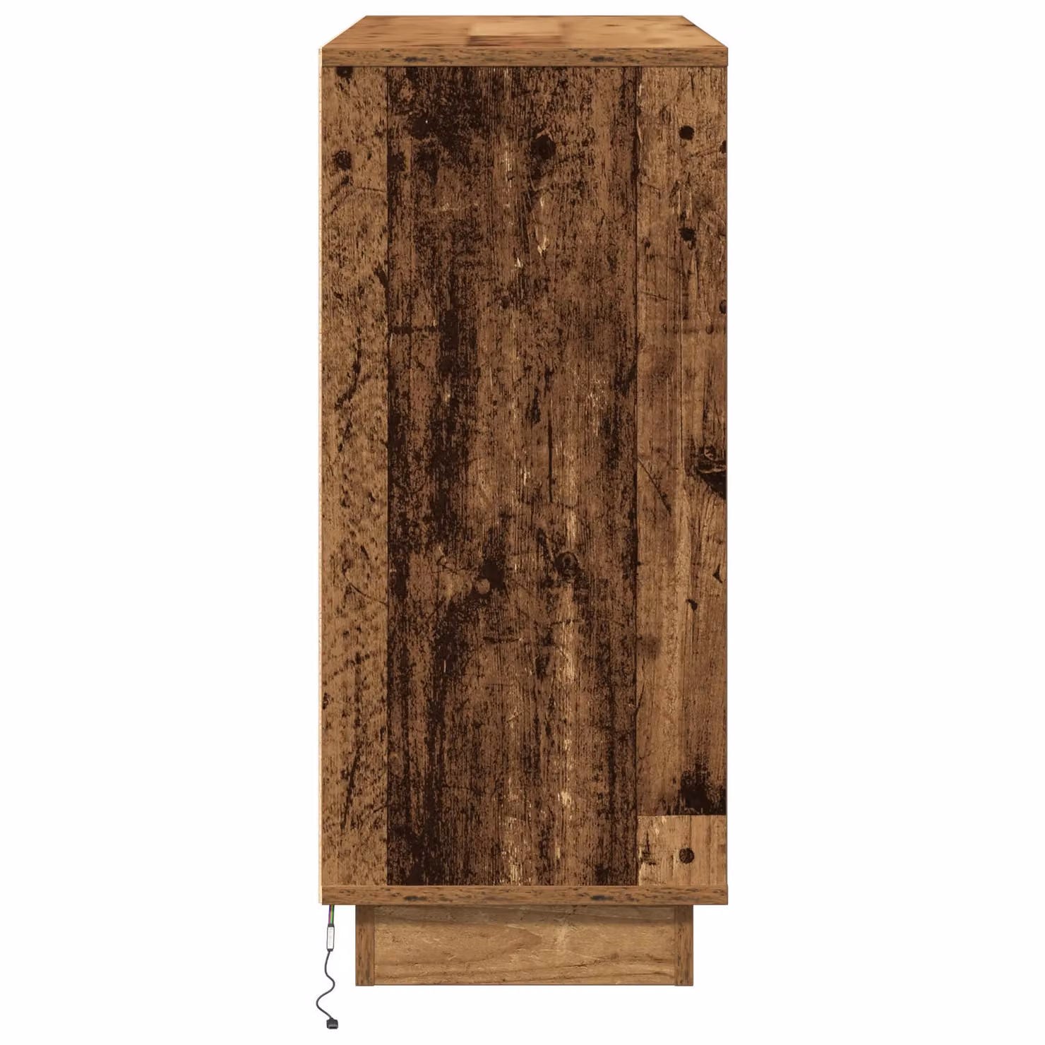 Berkfield Home Rustic Oak Sideboard with Integrated LED Lighting in Brown, W/D/H: 90 x 32 x 75 cm – 4
