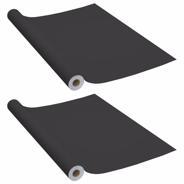 Berkfield Home Self-adhesive PVC Furniture Film, 2 Pack, Black, W: 90 cm x L: 500 cm