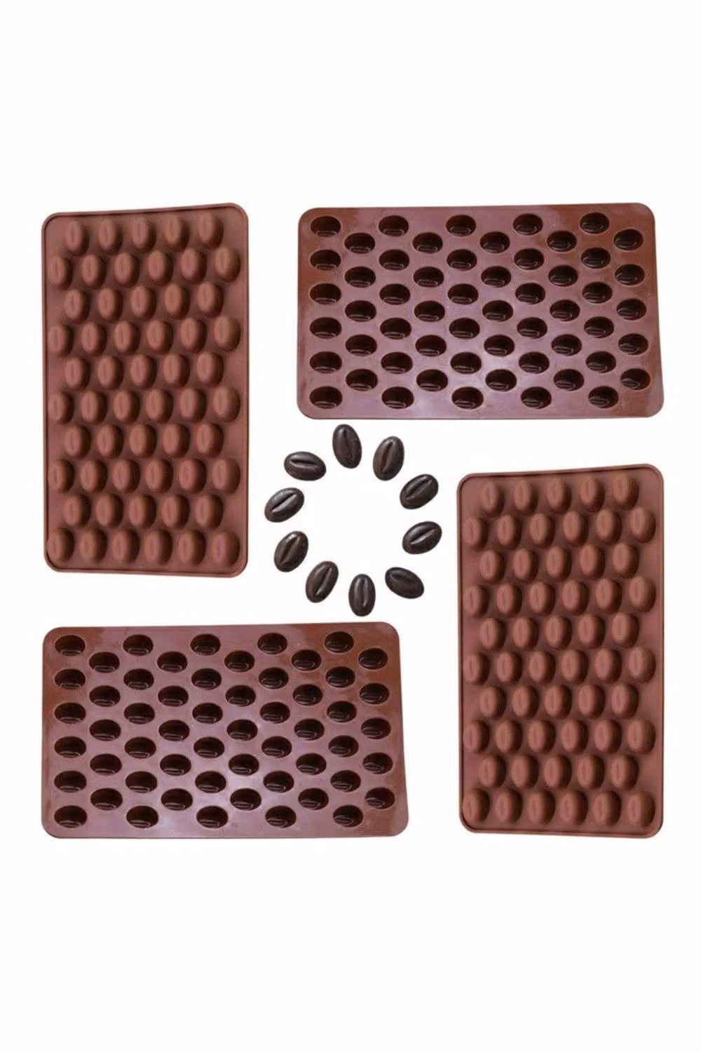 KDMD 55 Mini Coffee Bean Silicone Baking Mould in Brown – 3