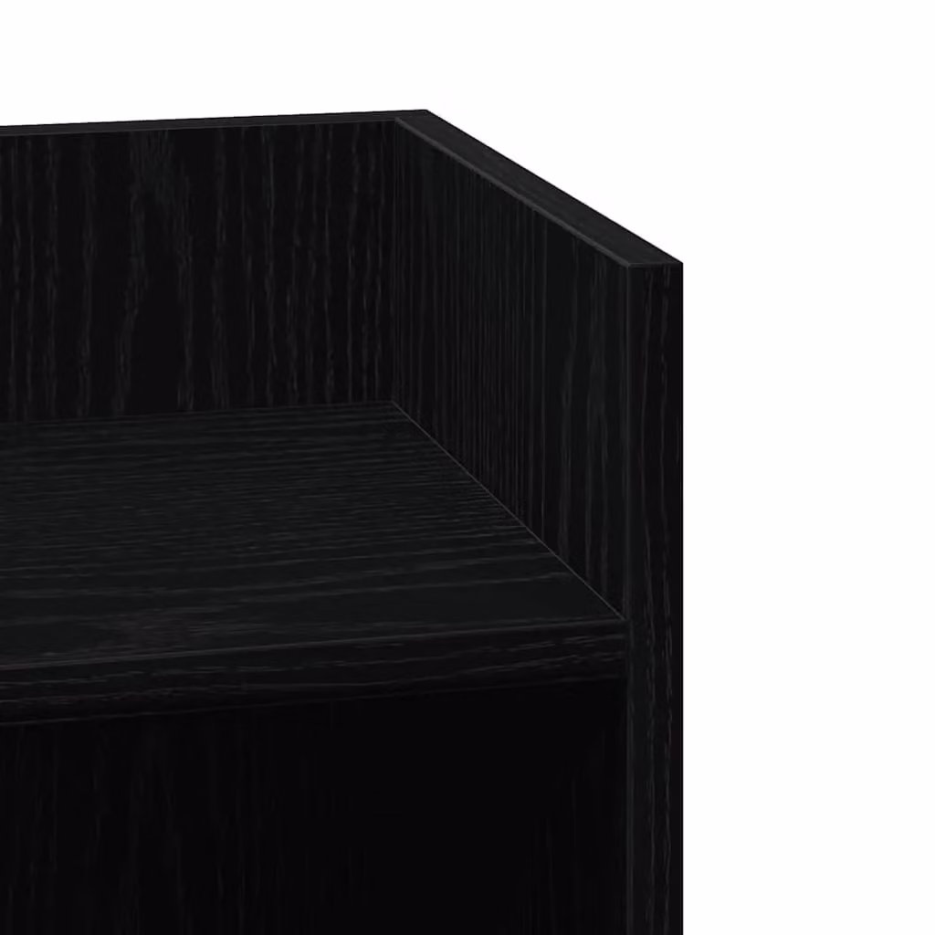 Berkfield Home Set of 2 Black Side Tables with Shelf, W: 25.5 cm, D: 27 cm, H: 60 cm – 5