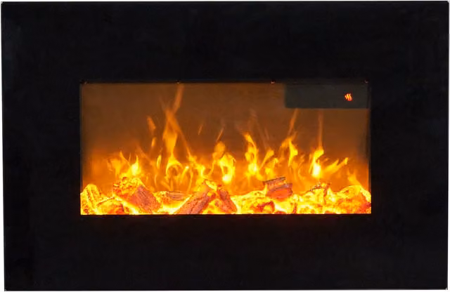 Sureflame WM-9334 Electric Wall Mounted Fire with Remote, Black – 1