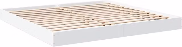 Berkfield Home Modern Super King Bed Frame in White, W/D/H: 180 x 200 x 183 cm