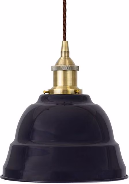 SE Home Lincoln Navy Blue and Antique Brass Dome Pendant Light