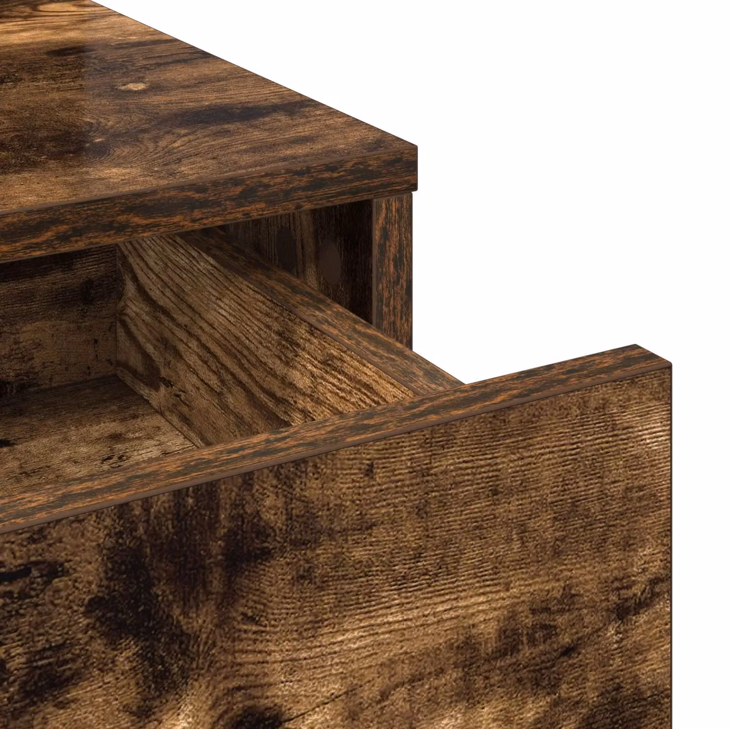 Berkfield Home Modern Smoked Oak Dressing Table with Drawers, Brown, W/D/H: 100 x 41 x 140 cm – 4