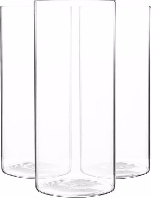 Argon Tableware Set of 3 Scandi Clear Glass Open Storage Jars, 1.5 l each – 1
