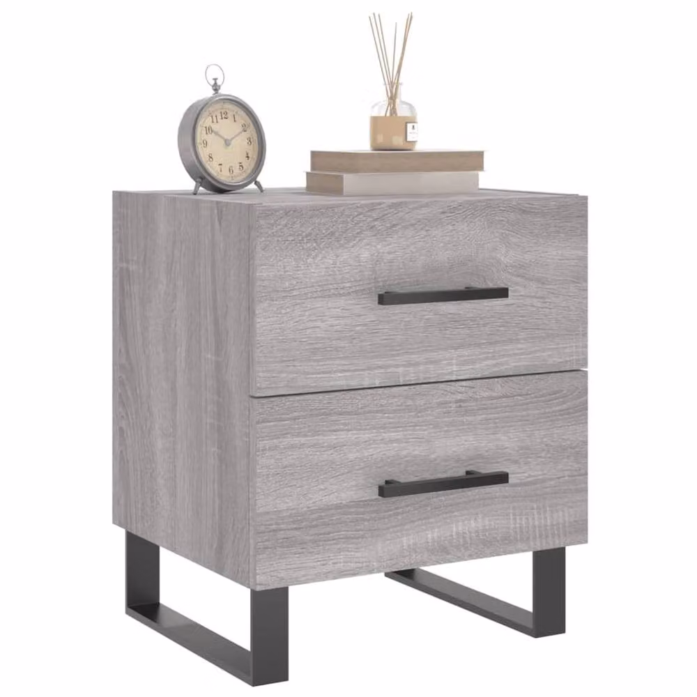 Berkfield Home Grey Sonoma Bedside Cabinet W/D/H: 40 x 35 x 47.5 cm – 3