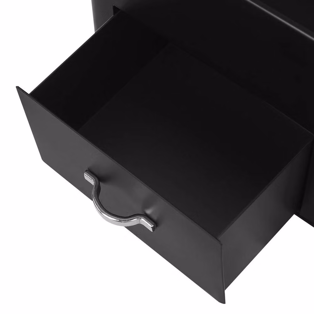 VOGREX Retro Large Drawer Bread Storage Box Counter Organiser in Black – 4