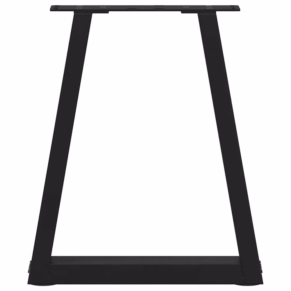 Berkfield Home Modern V-Shape Dining Table Legs, 2 Piece Set, Black Steel, W: 28 cm, H: 42-43.3 cm – 4
