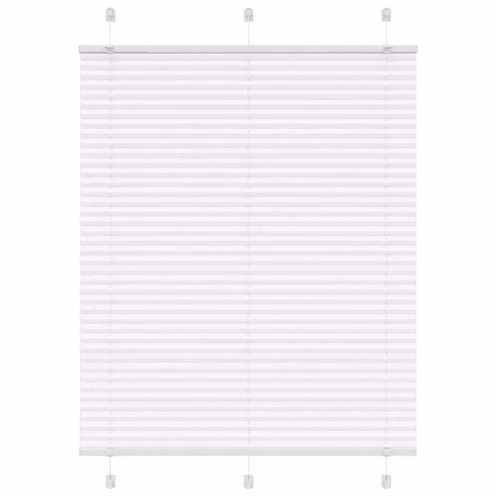 Berkfield Home Single Pleat Fabric Blind in White, W: 105 cm, H: 150 cm