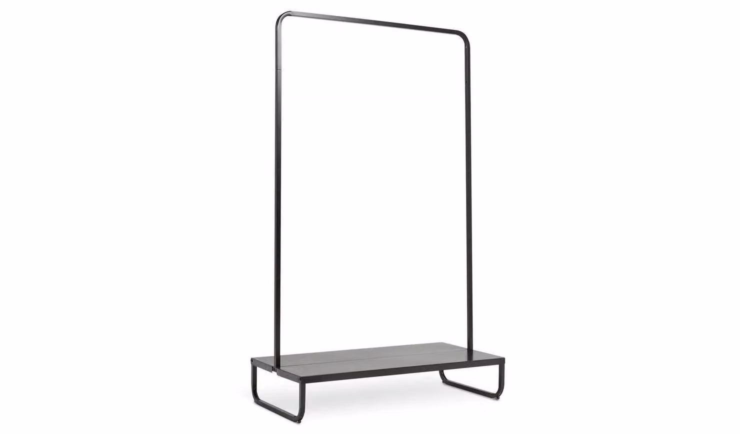 Lorelei Double Metal Clothes Rail in Black with Minimalist Design