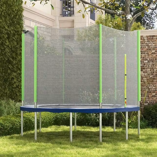SPORTNOW Green Trampoline Net with Zipped Door for 10ft / 305cm Trampolines