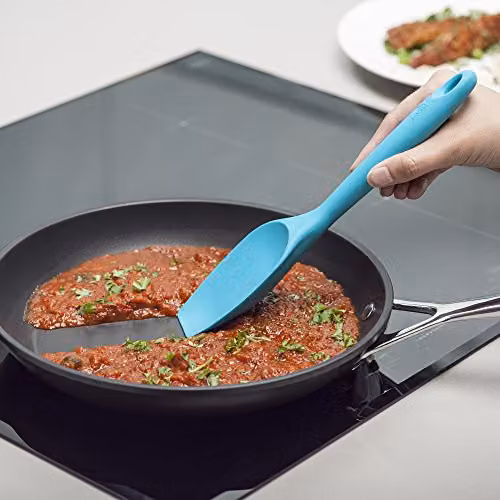 Zeal Silicone Non-Scratch Spatula Spoon in Turquoise Blue, 26 cm – 5