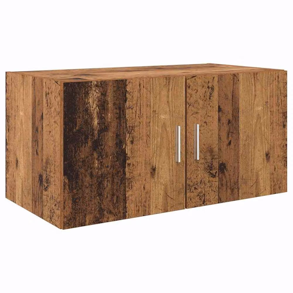 Berkfield Home Wall Mounted Cabinet in Brown Old Wood, W/D/H: 80 x 42.5 x 40 cm – 2