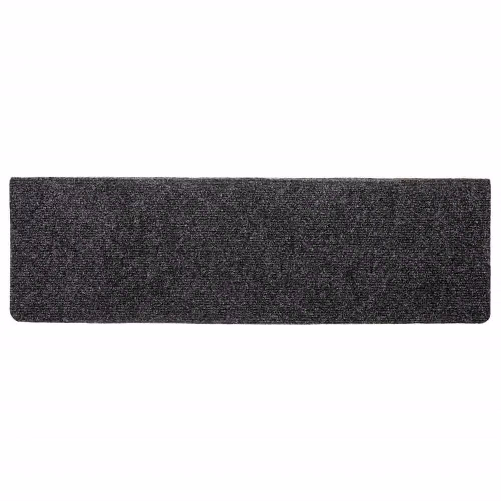 Berkfield Home Self-Adhesive Needle Punch Stair Mats, 10 Pack, Grey, W: 65 cm, D: 21 cm, H: 4 cm – 2
