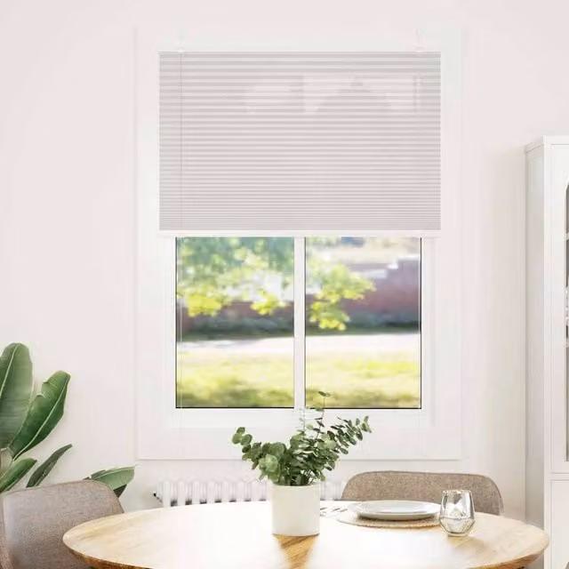 Berkfield Home Single Pleat Corded Blind in Light Grey, W/H: 89.4 x 100 cm