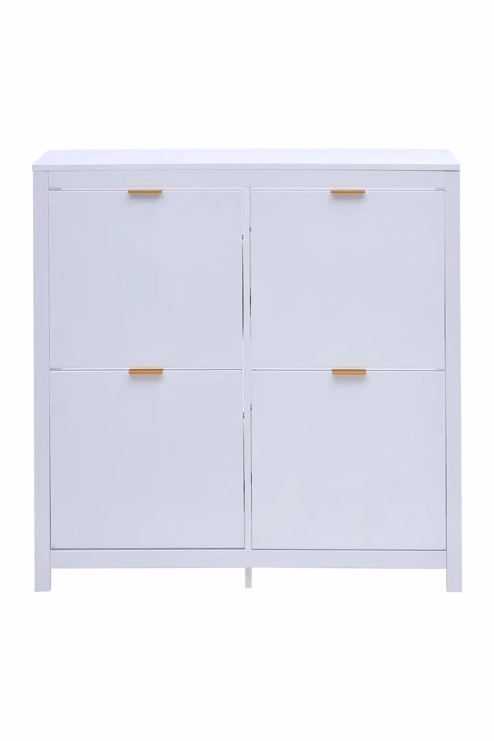 Living and Home Modern White Matt Wood Wall Mounted Flip Down Shoe Cabinet – 2