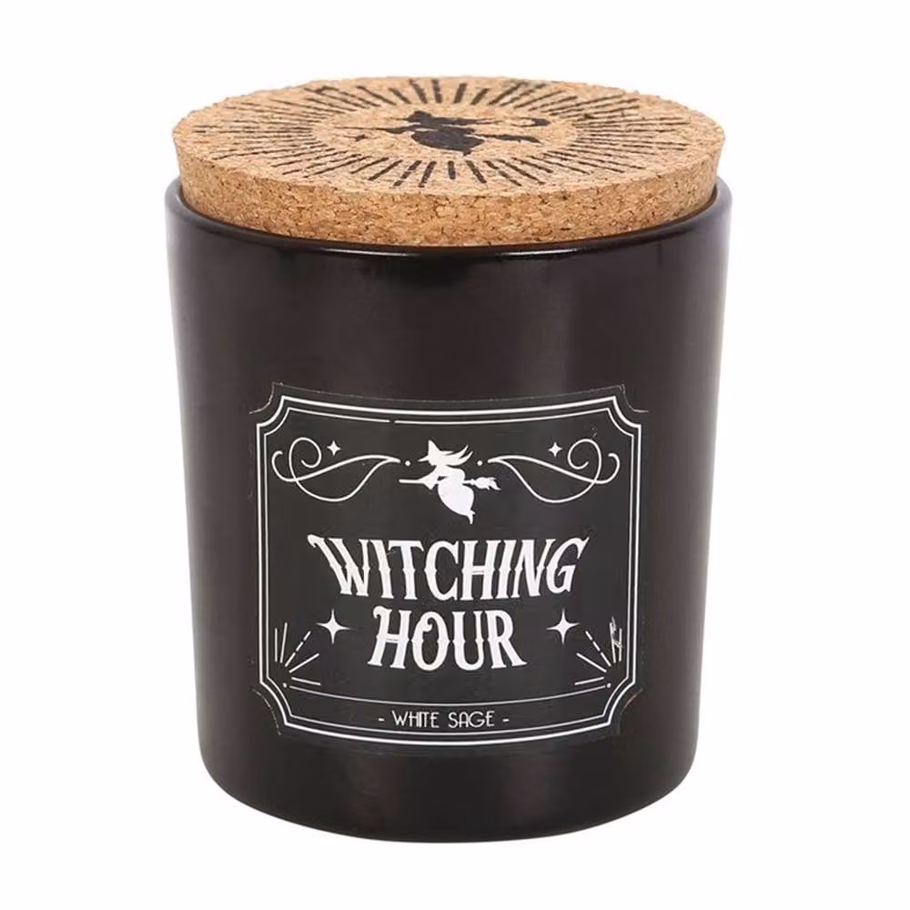 Uniqueful Witching Hour White Sage Pillar Candle in Black – 3