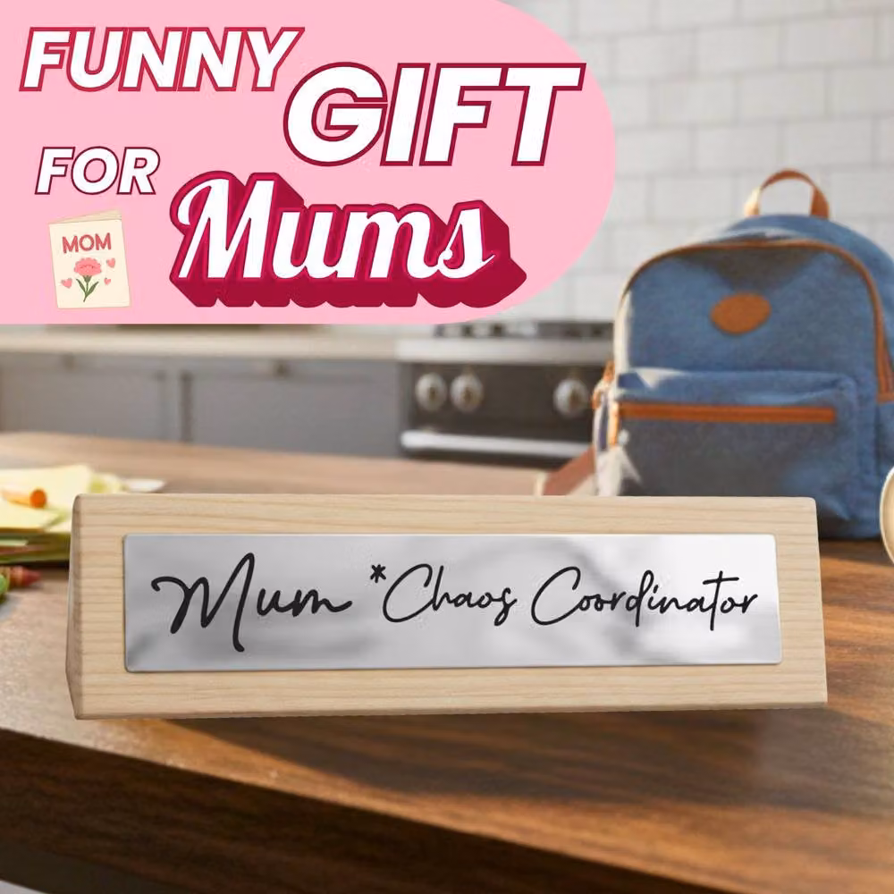 Boxer Gifts Mum Chaos Coordinator Multicolour Wooden Tabletop Desk Sign – 3