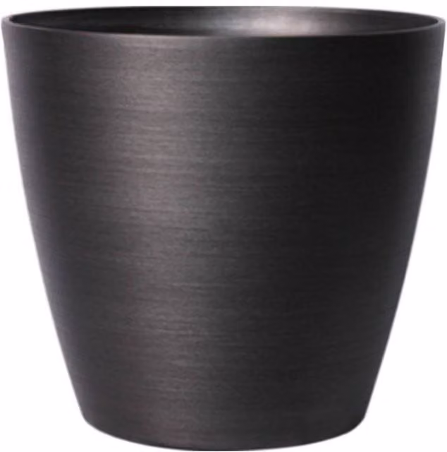 KDMD Dark Grey Metallic Look Planter Pot, Diameter: 19.5 cm