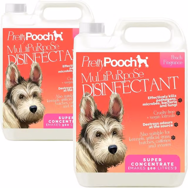 Pretty Pooch Multipurpose 3 in 1 Antibacterial Peach Disinfectant, Pink and Multicolour, 10 kg
