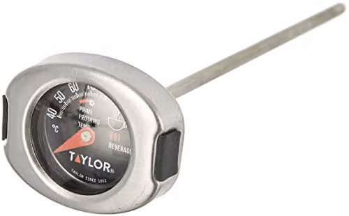 Taylor Pro Stainless Steel Milk Frothing Thermometer in Silver and Black, W/D/H: 6 x 1 x 14.5 cm – 1