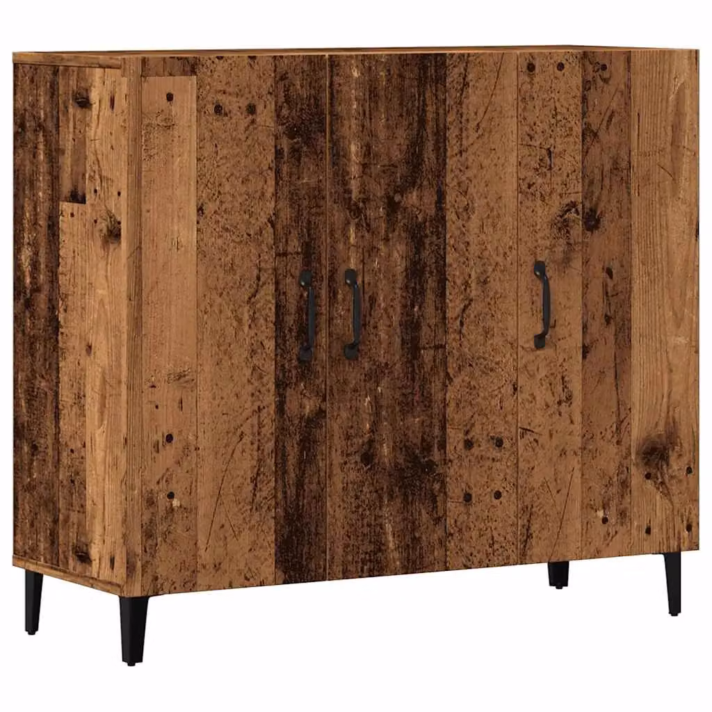 Berkfield Home Industrial Style Sideboard in Brown Old Wood, W/D/H: 90 x 34 x 80 cm – 2
