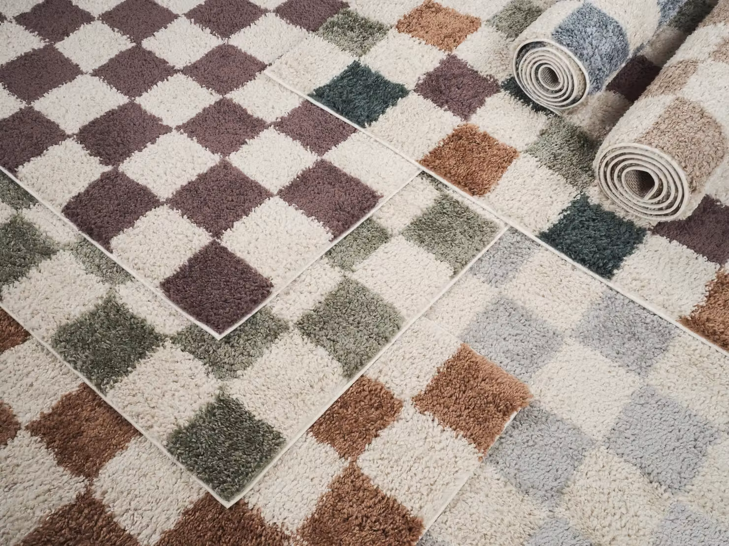 Desire Rugs Chester Modern Checked Shaggy Area Rug, Multicolour, W: 200 cm, D: 290 cm – 4