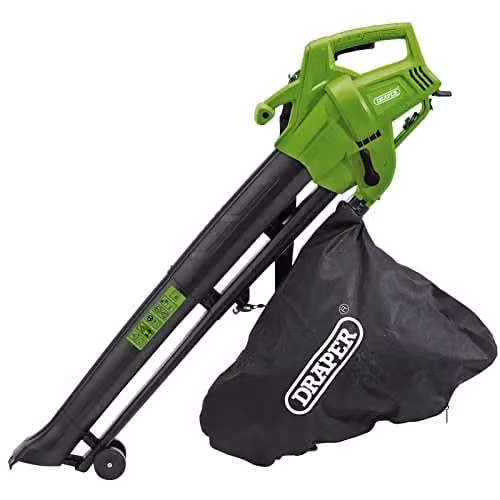 Draper 94794 3000W Garden Vacuum, Blower and Mulcher in Green and Black – 1