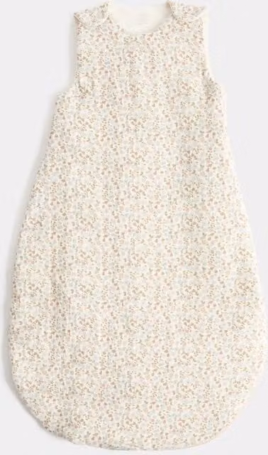 M&S Pure Cotton 2.5 Tog Floral Sleeping Bag for Babies 0-3 Years in Light Cream