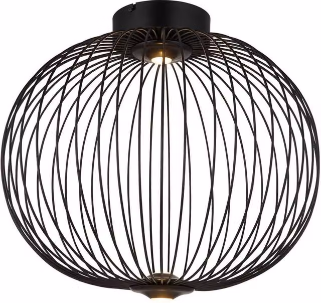 Globo Lighting Galway LED Sphere Ceiling Light, Black, Diameter: 50 cm – 5