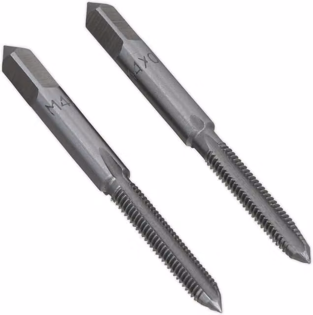 Loops 2 Pack M4 x 0.7mm Taper and Plug Tap Set in Silver Steel
