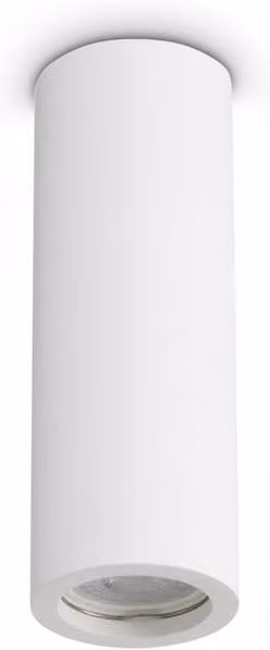 Netlighting Look White Surface Mounted Cylinder Downlight with 1x GU10 Socket, Diameter: 20 cm