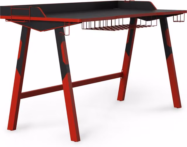 Alphason Fuego Gaming Desk in Black and Red
