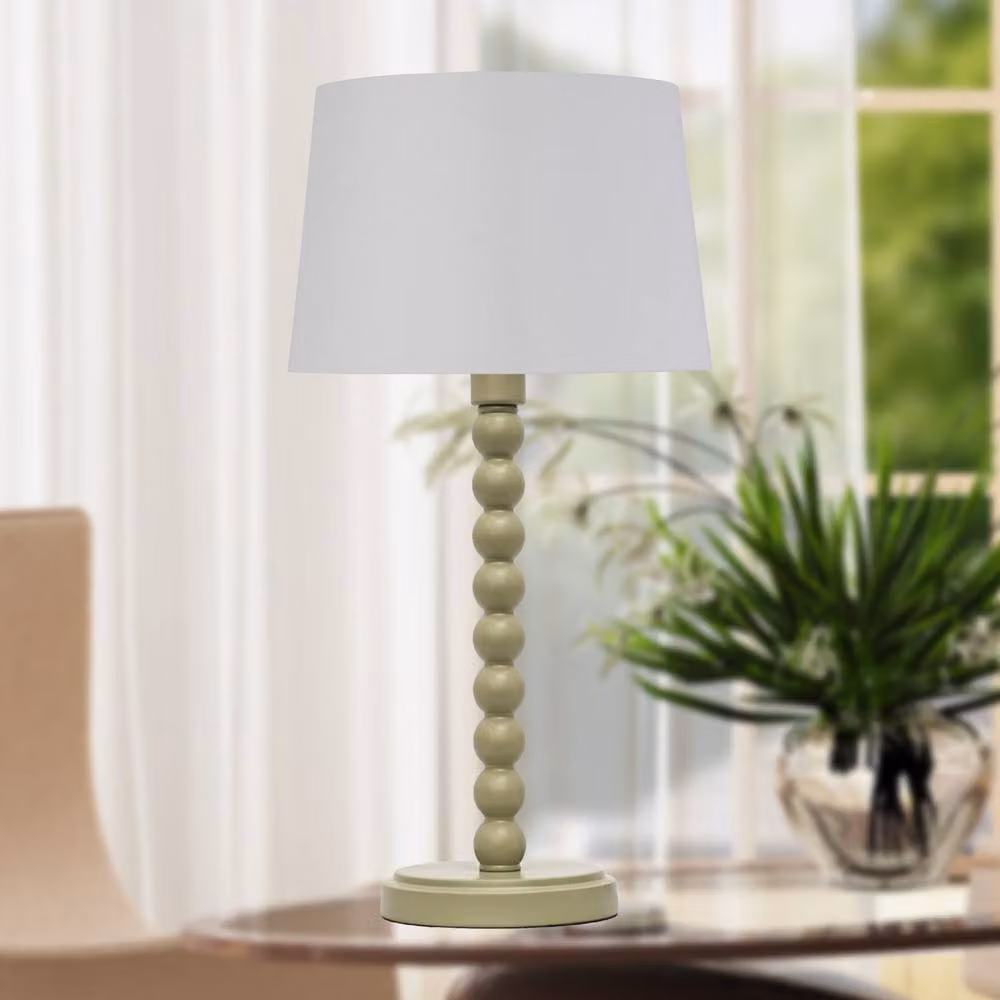 First Choice Lighting Bobbin Retro Table Lamp Base in Green, H 36.5 x W 14.0 x D 14.0 cm – 2